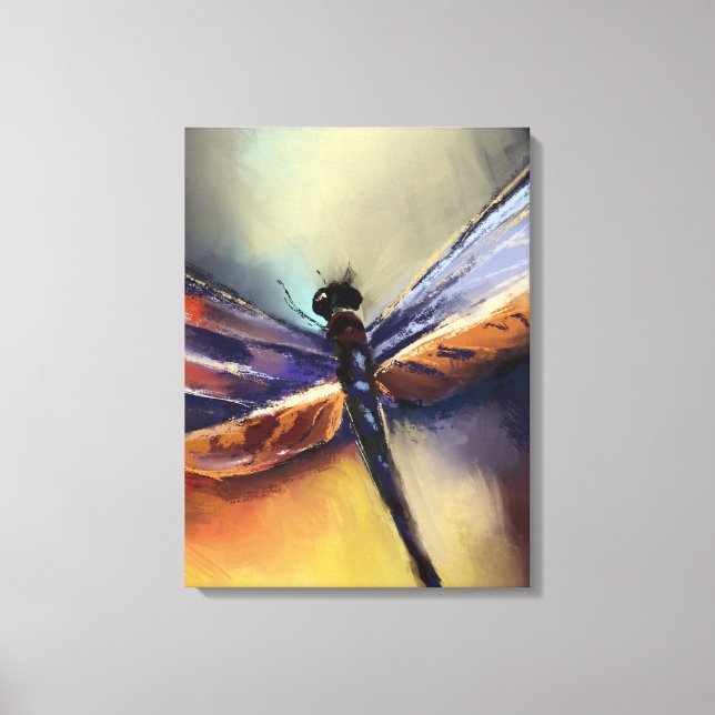 Dragonfly painting canvas print (Front)