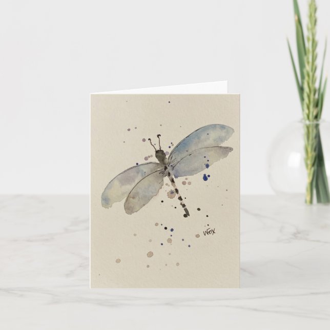 Dragonfly pastel card (Front)