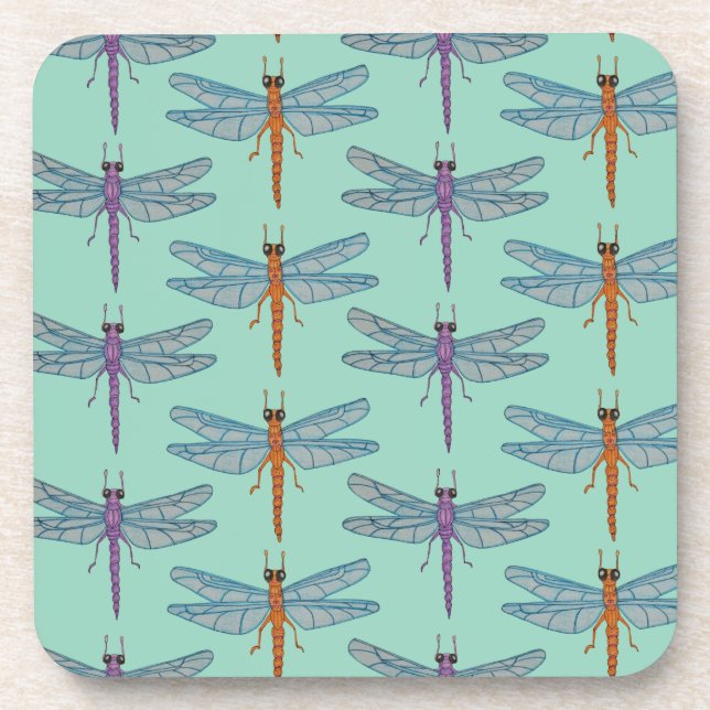 Dragonfly pattern coaster (Front)