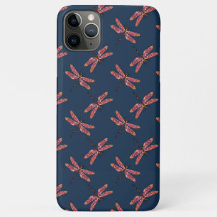 Dragonfly Pattern on Midnight Blue iPhone 11 Pro Max Case