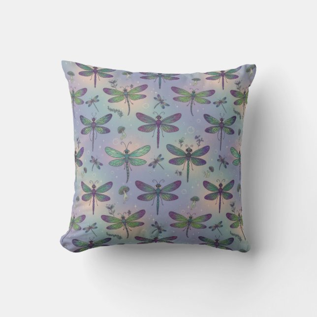 Dragonfly Pattern  Throw Pillow (Front)