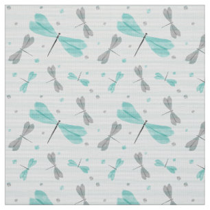 Dragonfly pattern with watercolor effect fabric