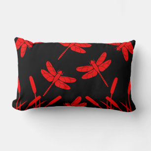Dragonfly Patterned Decor Lumbar Pillow