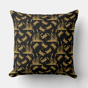 Dragonfly Patterned Decor Throw Pillow