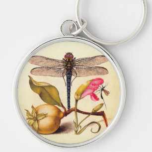 Dragonfly, Pear, Carnation, and Insect Keychain