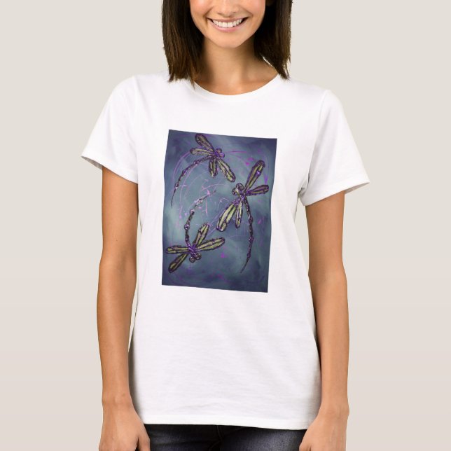 Dragonfly Purple Night Flit T-Shirt (Front)
