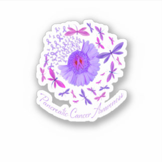 Dragonfly Purple Sunflower Pancreatic Cancer Aware