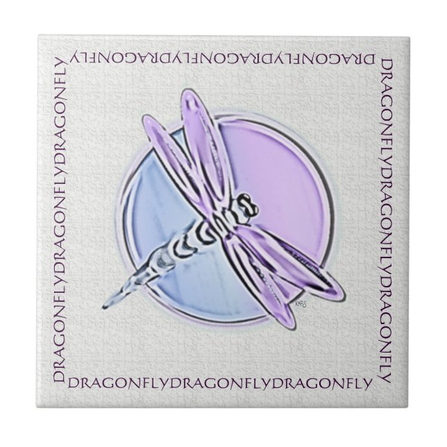 Dragonfly Purple Tile (Front)