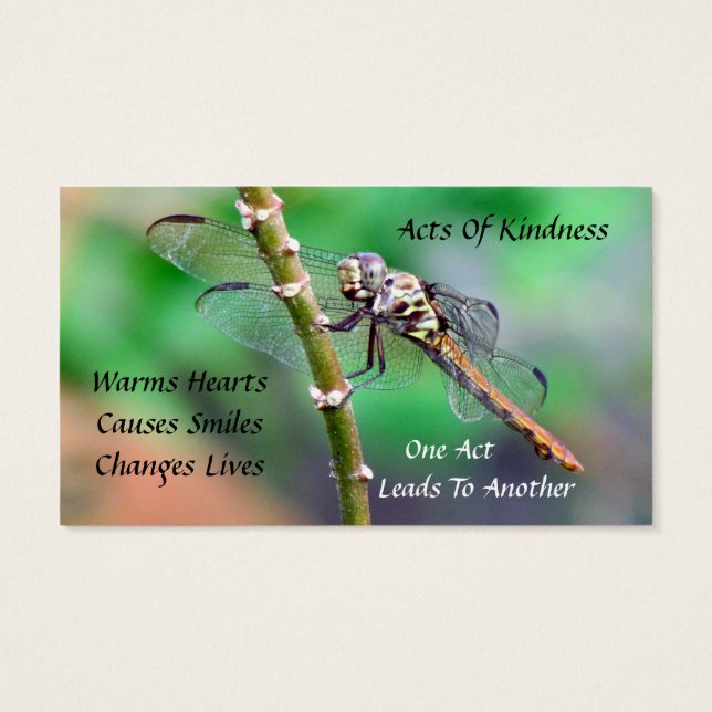 Dragonfly Random Acts of Kindness Card (Back)
