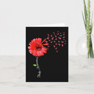 Dragonfly Red Brain Aneurysm Awareness Support Str Card