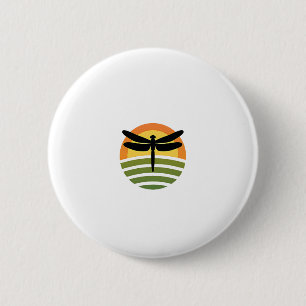 Dragonfly Retro (1) 2 Inch Round Button