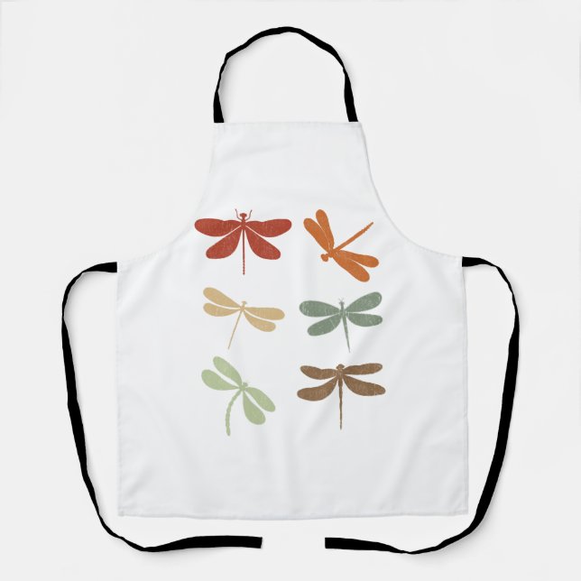 Dragonfly Retro Vintage Dragonfly Gift for Apron (Front)