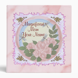 Dragonfly Roses Mom binder 