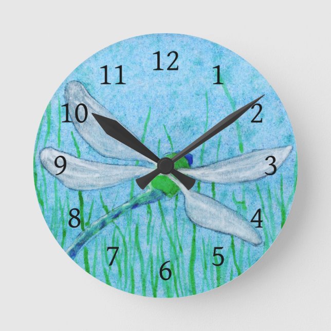 Dragonfly Round Clock (Front)