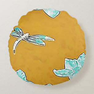 Dragonfly Round Pillow