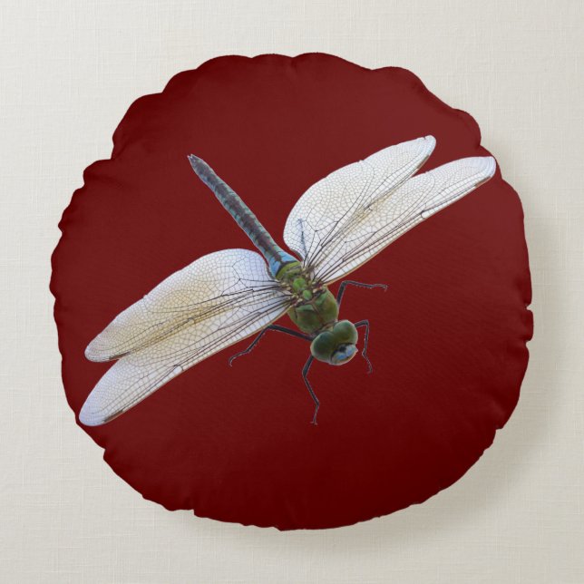 Dragonfly Round Pillow (Front)