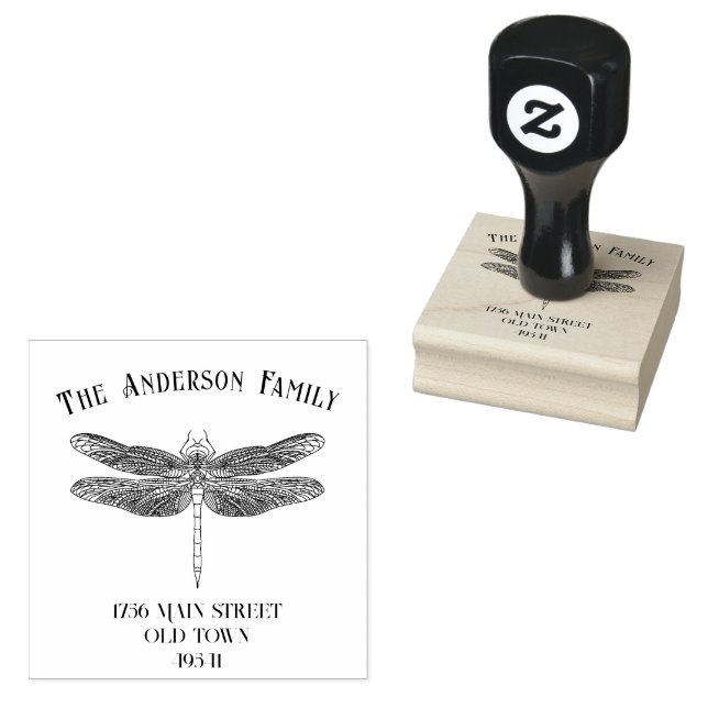 Dragonfly Rubber Stamp (Stamped)