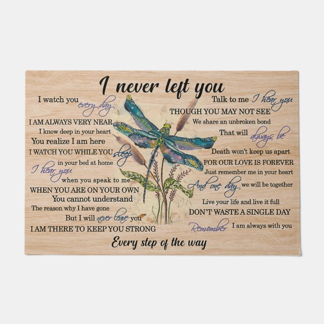 Dragonfly Rug, Tropical Garden Floor Mat (Front)