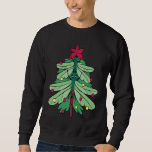 Dragonfly Santa Hat Dragonfly Christmas Tree Xmas Sweatshirt