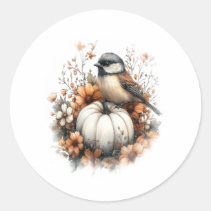 Dragonfly Shirt Country Pumpkin Classic Round Sticker