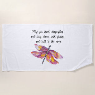 dragonfly shirt Women & Women shirt with sayings Beach Towel