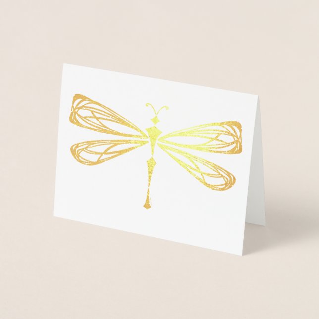 Dragonfly Sketch Foil Card (Front)