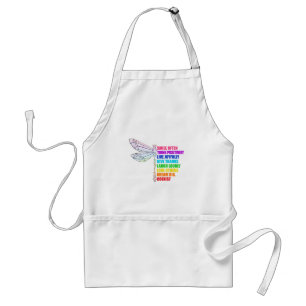 Dragonfly Smile Often Think Positively Quote Standard Apron
