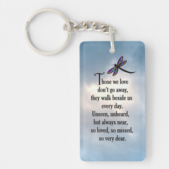 Dragonfly "So Loved" Poem Keychain (Front)