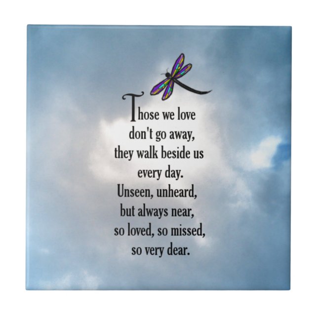 Dragonfly "So Loved" Poem Tile (Front)