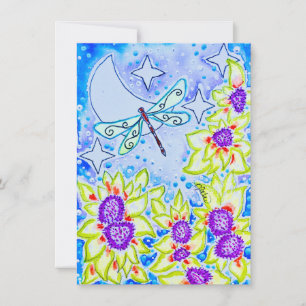 dragonfly & spirea card