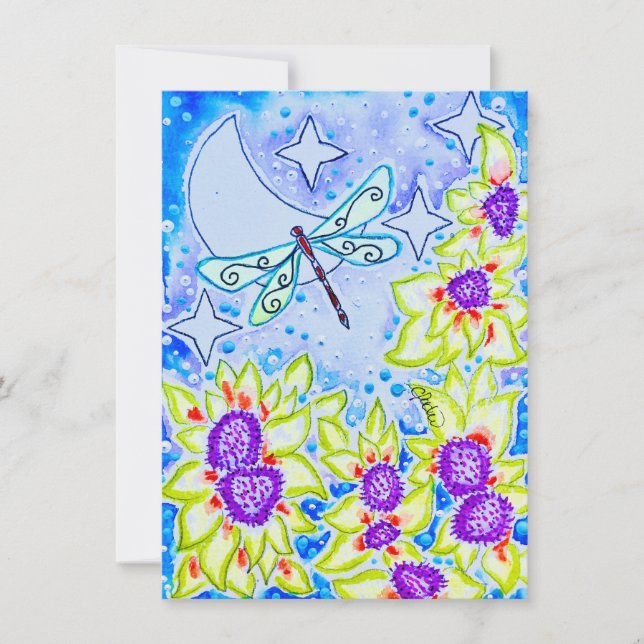 dragonfly & spirea card (Front)