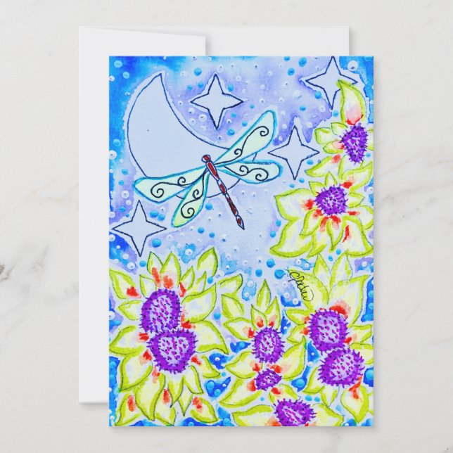 dragonfly & spirea card (Front)