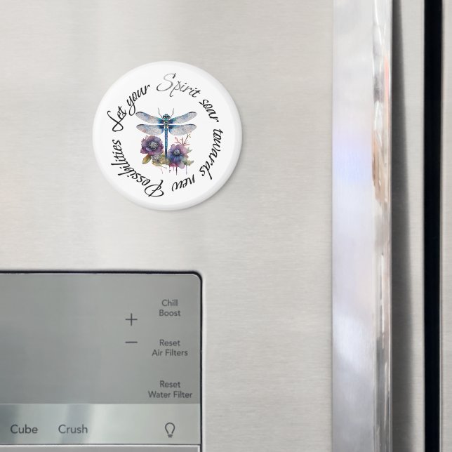 Dragonfly - spirit of new possibilities magnet (In Situ (Fridge))