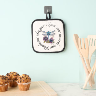Dragonfly - spirit of new possibilities pot holder