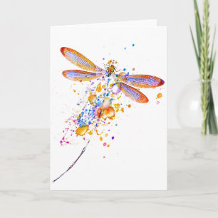 Dragonfly splatter card