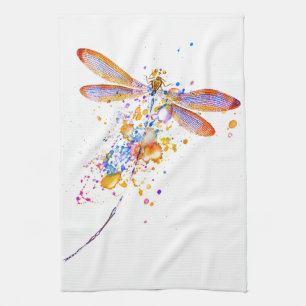 Dragonfly splatter kitchen towel