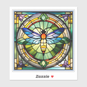 Dragonfly Stained Glass Sticker