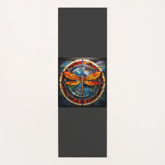 dragonfly stained glass yoga mat