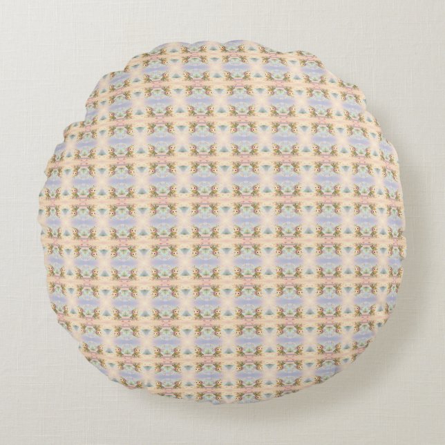 Dragonfly – Star Nectar of the Quiet Night Round Pillow (Front)
