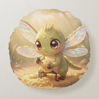 Dragonfly – Star Nectar of the Silent Night.1 Round Pillow