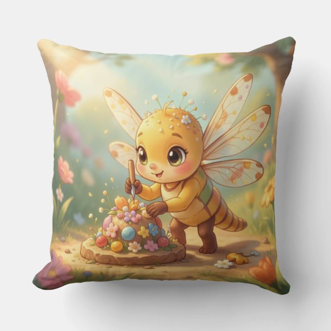 Dragonfly – Star Nectar of the Silent Night.2 Throw Pillow (Front)