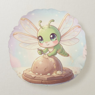 Dragonfly – Star Nectar of the Silent Night.4 Round Pillow