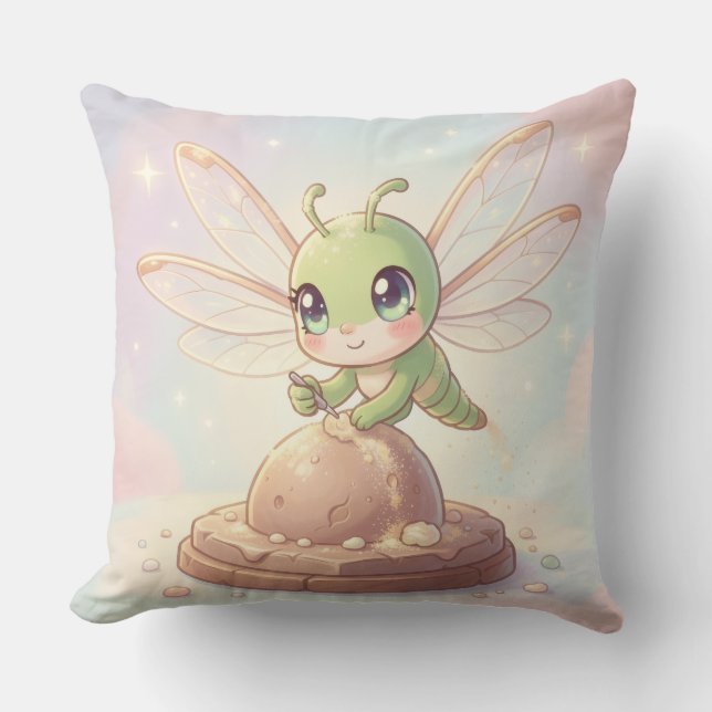 Dragonfly – Star Nectar of the Silent Night.4 Throw Pillow (Front)