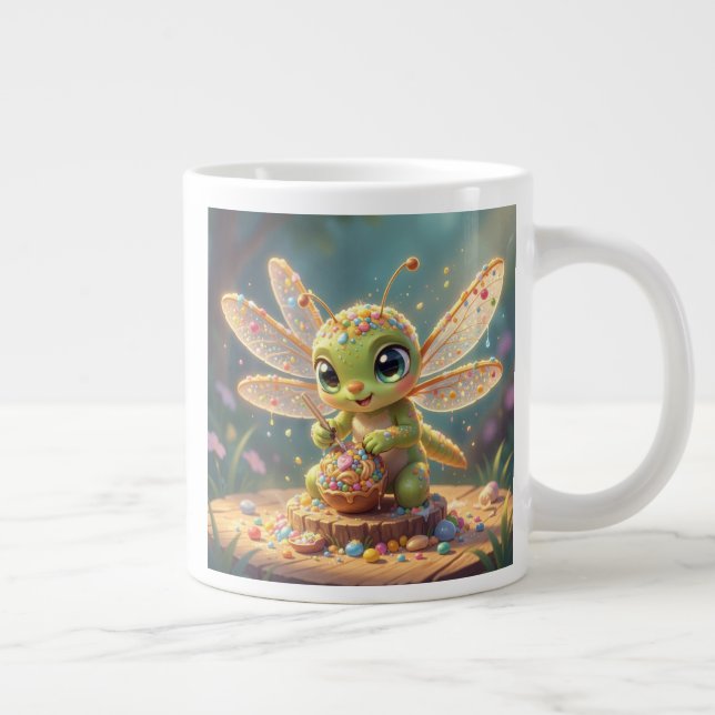 Dragonfly – Star Nectar of the Silent Night.6 Large Coffee Mug (Right)