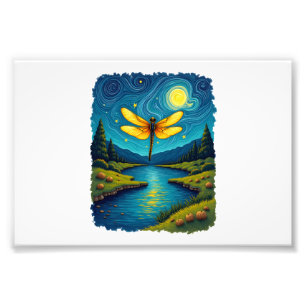 Dragonfly Starry Night (1) Photo Print
