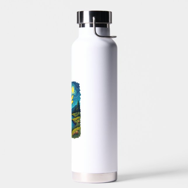Dragonfly Starry Night (1) Water Bottle (Left)