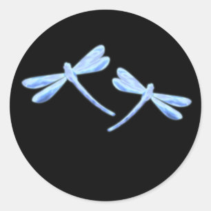 Dragonfly Stickers - Ice Blue Glow