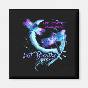 Dragonfly Suicide Prevention Awareness Warrior Sem Magnet