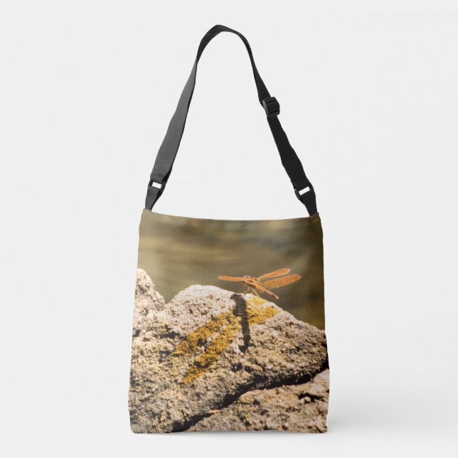Dragonfly Sun Bathing Crossbody Bag (Back)