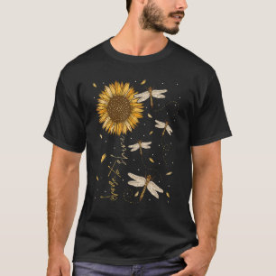 Dragonfly Sunflower Choose To Shine Growth Mindset T-Shirt